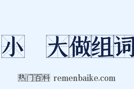 小題大做组词是什么意思的图片